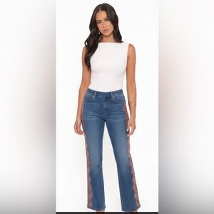 Chico's Straight Leg Jeans with Embellished Side